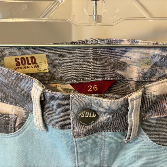 Sold Design Lab Palm Print Skinny Jeans - NWOT - Picture 2 of 10